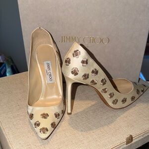 Jimmy Choo Cream Floral Heels
